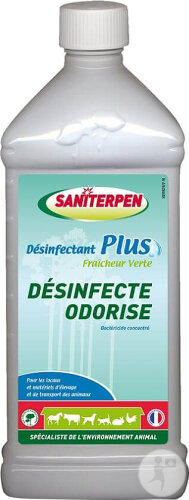 Saniterpen Désinfectant Plus Environnement Animal Fraîcheur Verte 1l