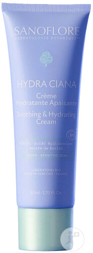 Sanoflore Hydra Ciana Crème Hydratante Apaisante Tube 50ml