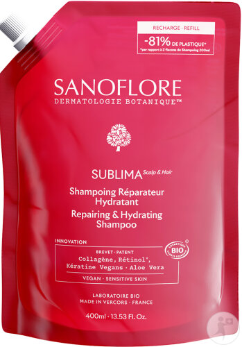 Sanoflore Sublima Shampoing Réparateur Recharge 400ml