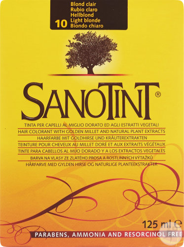 Sanotint Teinture Cheveux 10 Blond Clair 1 Kit