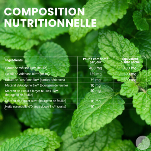Santarôme Bonne Nuit Bio Sommeil Sans Mélatonine 20 Comprimés-5