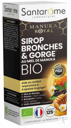 Santarôme Bronches & Gorge Au Miel De Manuka Bio Flacon 125ml