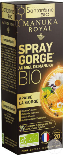Santarome Complément Alimentaire Gorge Spray Gorge Miel De Manuka Bio 20ml