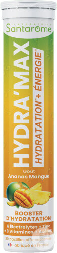 Santarome Hydra'Max Solution D'Hydratation Ananas Mangue 20 Comprimés Effervescents