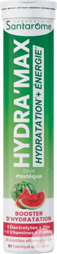 Santarome Hydra'Max Solution D'Hydratation Pastèque 20 Comprimés Effervescents