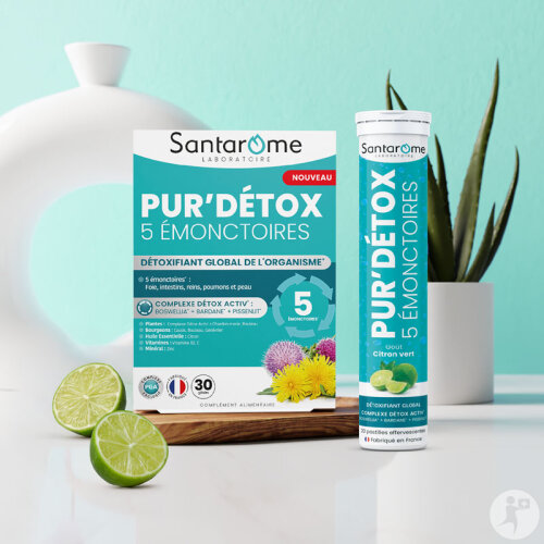 Santarôme Pur'Détox 5 Émonctoires Détox Globale 30 Gélules-6