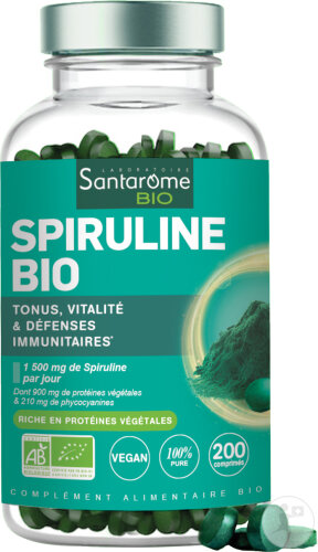 Santarome Spiruline Bio 200 Comprimés