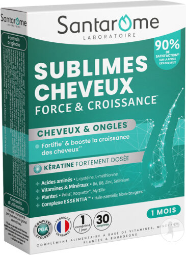 Santarome Sublimes Cheveux Force Et Croissance 30 Comprimés