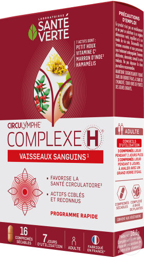 Santé Verte Circulymphe Complexe H Pour Les Vaisseaux Sanguins 16 Comprimés