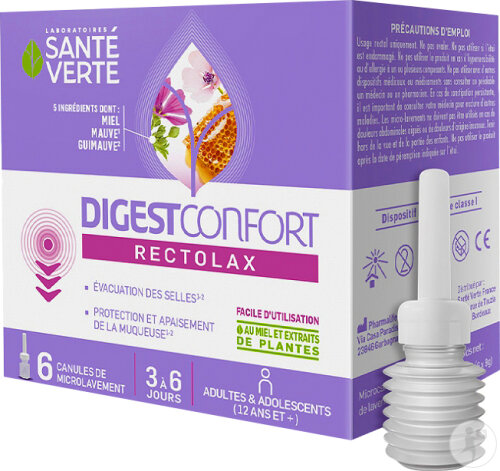 Santé Verte Digestconfort Rectolax Adulte 6 Canules