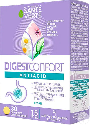 Santé Verte Digestconfort Antiacid 30 Comprimés Orodispersibles