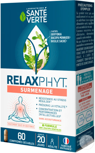 Santé Verte Relaxphyt Surmenage Adulte 60 Comprimés
