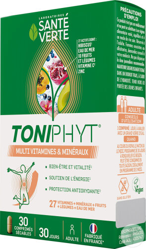 Santé Verte Toniphyt Multi Vitamines Et Minéraux 30 Comprimés