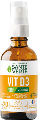 Santé Verte Vitamine D3 2000UI Spray Végétal 20ml