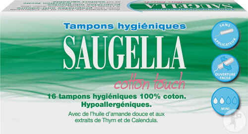Saugella Cotton Touch Tampons Hygiéniques Mini 16 Pièces