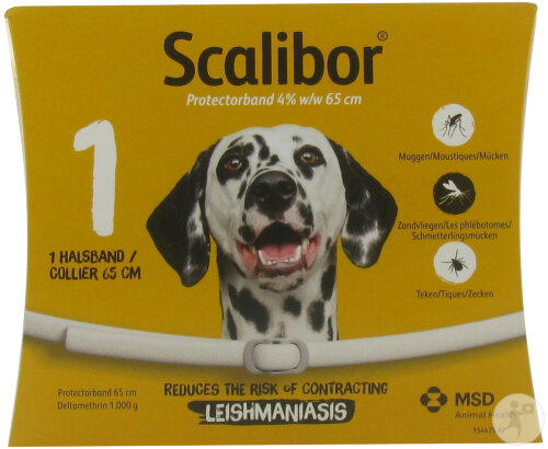 Scalibor Protectorband Collier Médicamenteux Antiparasitique 65cm Blanc Grand Chien 1 Pièce