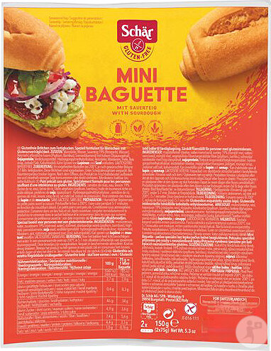 Schär Baguette Mini Sans Gluten 2 Pièces