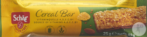 Schär Cereal Bar Barre Sans Gluten 25g