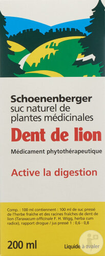 Schoenenberger Dent De Lion Suc Plantes Médicinale 200ml