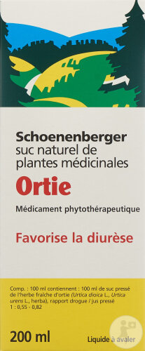 Schoenenberger Ortie Suc Plantes Médicinale 200ml