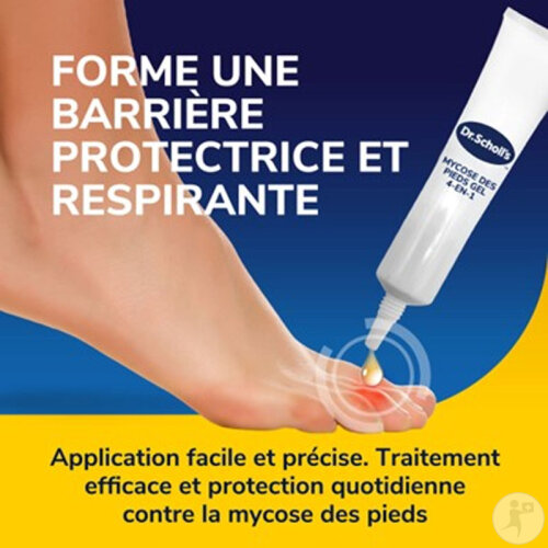 Scholl Gel 4en1 Traitement Mycose Des Pieds 10ml-4