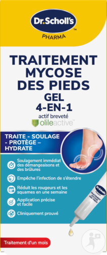 Scholl Gel 4en1 Traitement Mycose Des Pieds 10ml