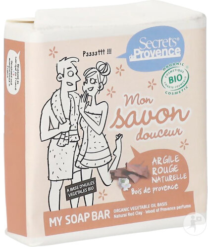 Secrets De Provence Savon Argile Rouge Bio 100g