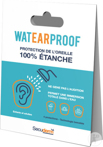 Secuderm Wat Ear Proof Protection Auditive 8 Pièces