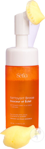 Sefia Nettoyant Éclat Au Curcuma Brosse Intégrée 120ml