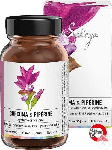 Sekoya Curcuma Et Pipérine Système Articulaire 60 Gélules