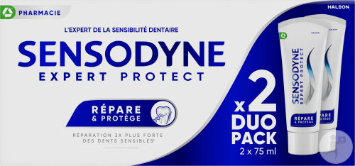 Sensodyne Expert Protect Répare Et Protège Dentifrice Menthe Fraîche 2x75ml