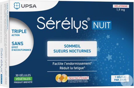 Sérélys Nuit Endormissement/Fatigue/Nervosité Troubles Du Sommeil 30 Gélules