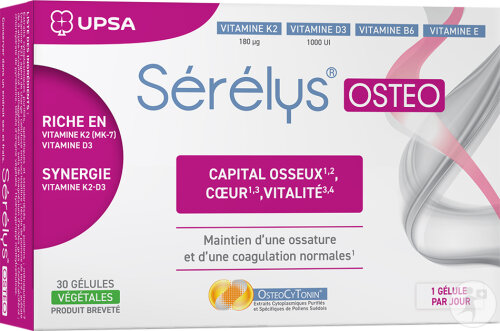 Sérélys Osteo Capital Osseux/Cœur/Vitalité 30 Gélules Végétales