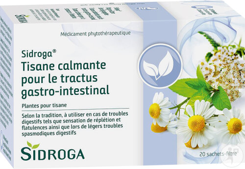 Sidroga Tisane Calmante Pour Le Tractus Gastro-Intestinal 20 Sachets