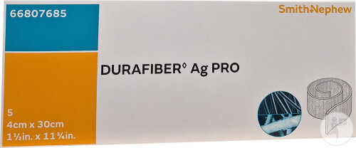 Smith&Nephew Durafiber Ag Pro Pansements 4x30cm 5 Pièces