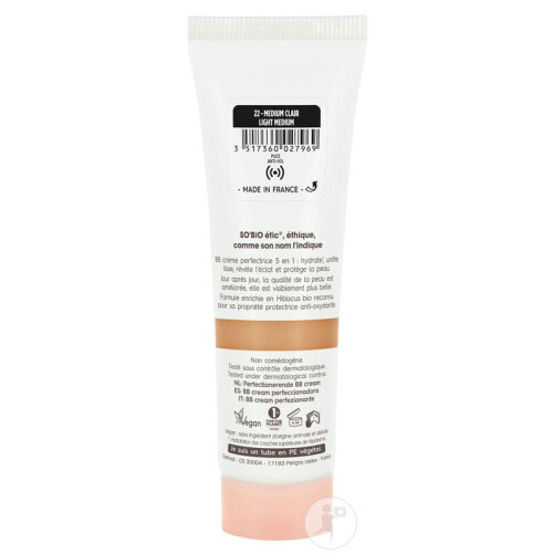 So'Bio BB Perfect Soin 5en1 IP10 22 Médium Clair Bio Tube 30ml-2