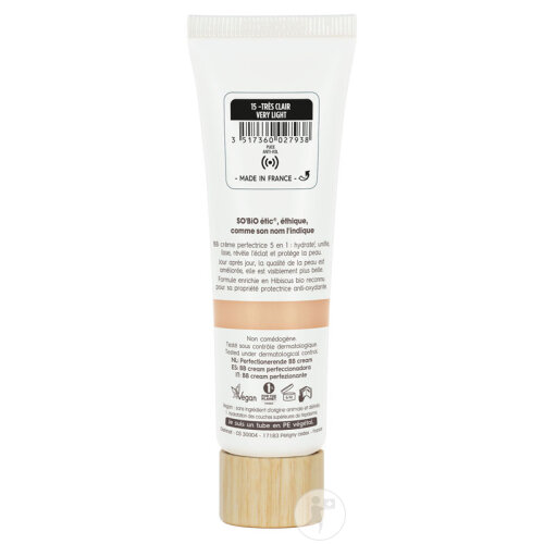 So'Bio Étic BB Perfect Soin 5en1 IP10 15 Très Clair Bio Tube 30ml-2