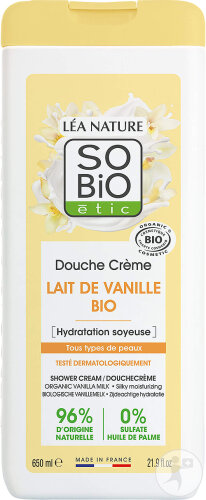 So'Bio Étic Douche Crème Lait de Vanille Bio Flacon 650ml