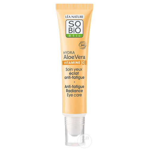 So'Bio Étic Hydra Aloe Vera Vitamine C Soin Yeux Éclat Anti-Fatigue Toutes Peaux/Sensibles Tube 15ml