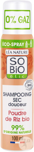 So'Bio Étic Shampoing Sec Douceur Poudre De Riz Bio Volume 24h Flacon 100ml