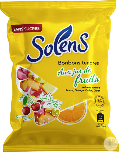 Solens Bonbons Tendres Aux Jus De Fruits 100g