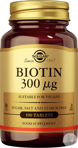 Solgar Biotine 300µg 100 Comprimés