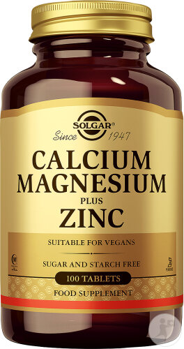 Solgar Calcium Magnesium Plus Zinc 100 Comprimés