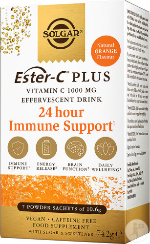 Solgar Ester-C Plus Vitamine C 1000mg Poudre Effervescente Sachets 7x10,6g