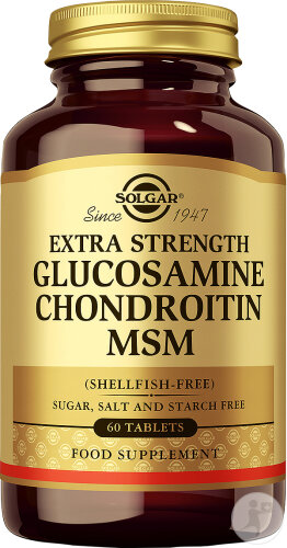 Solgar Extra Strength Glucosamine Chondroitin MSM 60 Comprimés