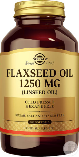 Solgar Flaxseed Oil Graine de Lin 1250mg 100 Gélules 