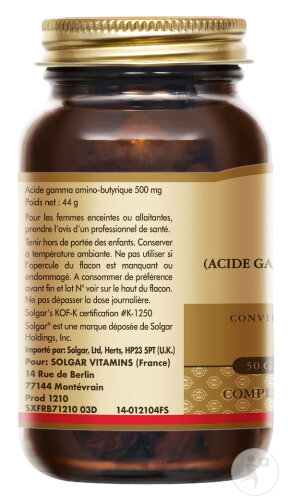 Solgar GABA 500mg Sommeil Relaxation 50 Gélules-4