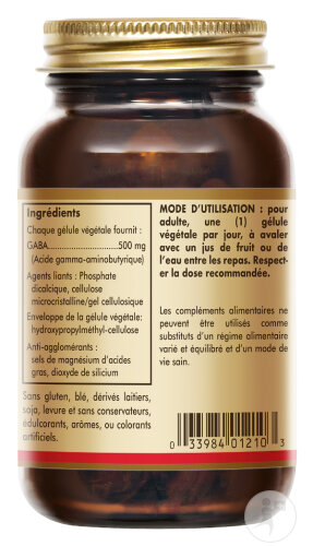 Solgar GABA 500mg Sommeil Relaxation 50 Gélules-5