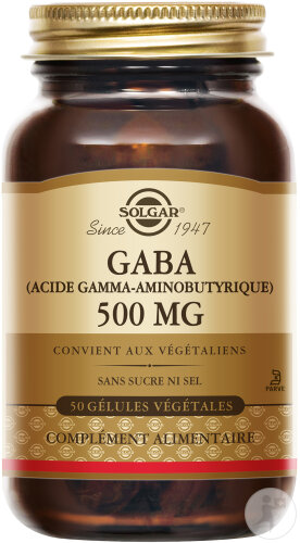 Solgar GABA 500mg Sommeil Relaxation 50 Gélules