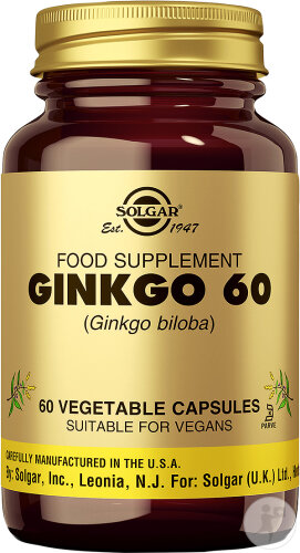 Solgar Ginkgo 60mg Gélules Végétales 60